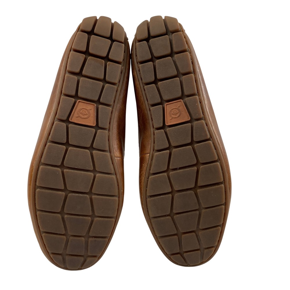 Born Brown Leather Slip‎ On Shoes Mens Size 10.5M Driving Moc Loafers - Picture 8 of 12